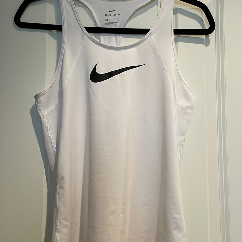 Nike racer back tank top - dry fit white size small